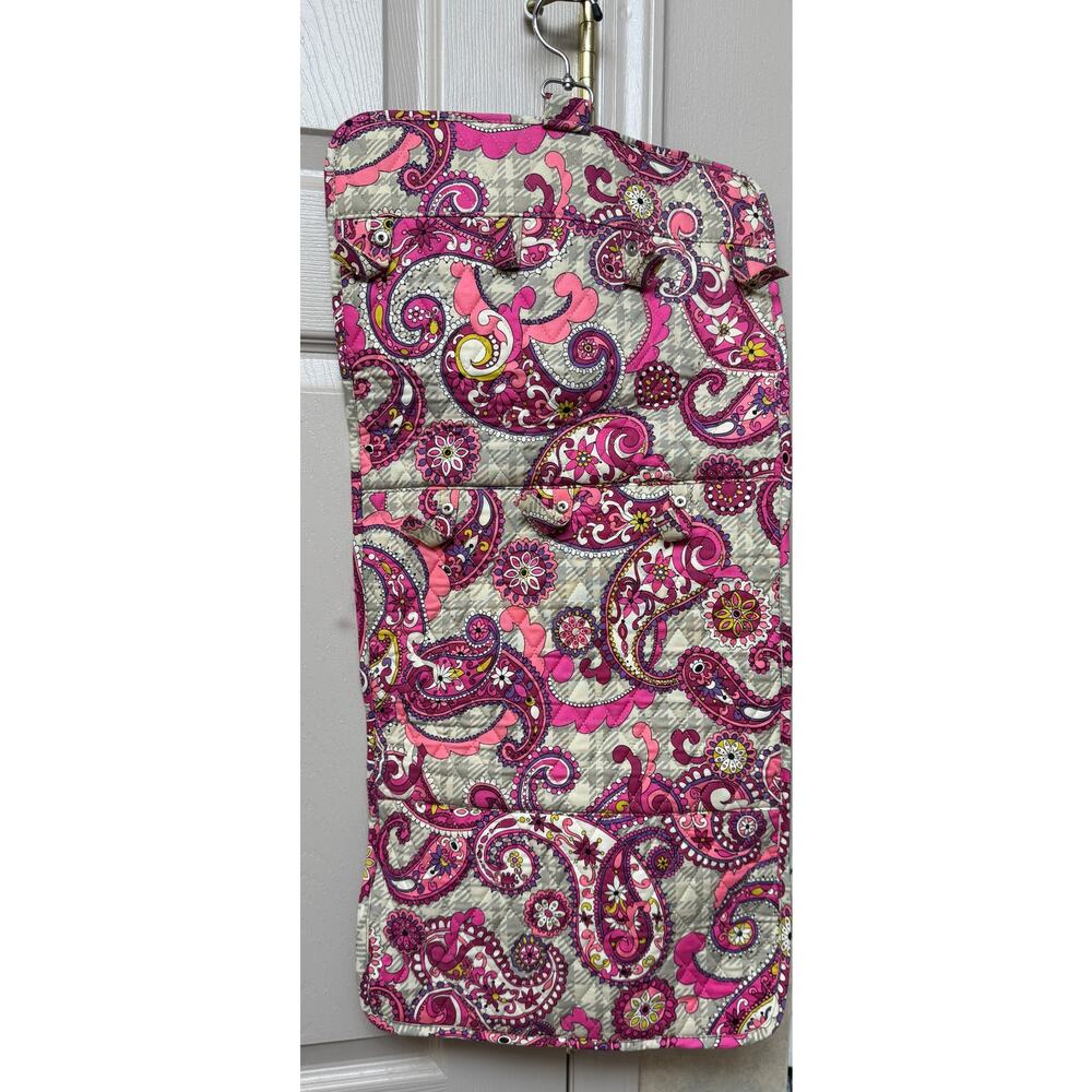 Vera Bradley Paisley Meets Plaid Hanging Jewelry Makeup Organizer